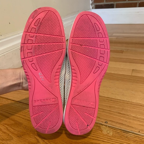 Sperry Top Sider Womens Leather Mesh Boat Shoes - Picture 11 of 14